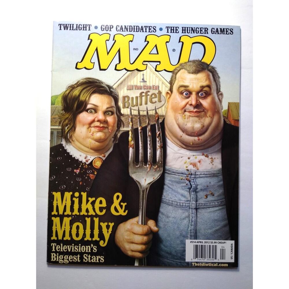 MAD Magazine April 2012 # 514 Twilight The Hunger Games Mike Molly Parody Spoof